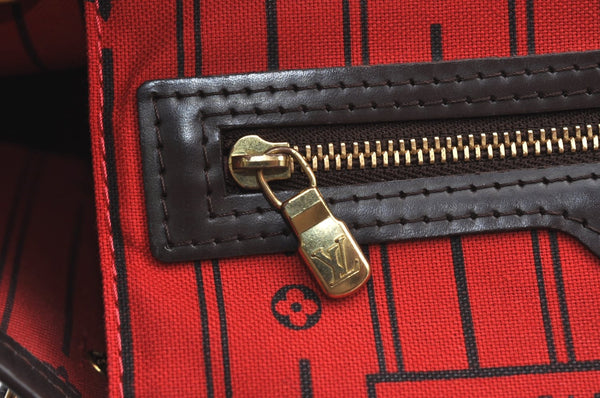 Authentic Louis Vuitton Damier Neverfull PM Shoulder Tote Bag N51109 LV 6460F