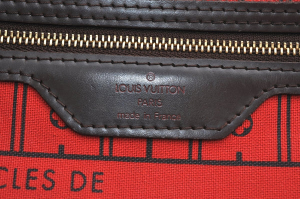 Authentic Louis Vuitton Damier Neverfull PM Shoulder Tote Bag N51109 LV 6460F