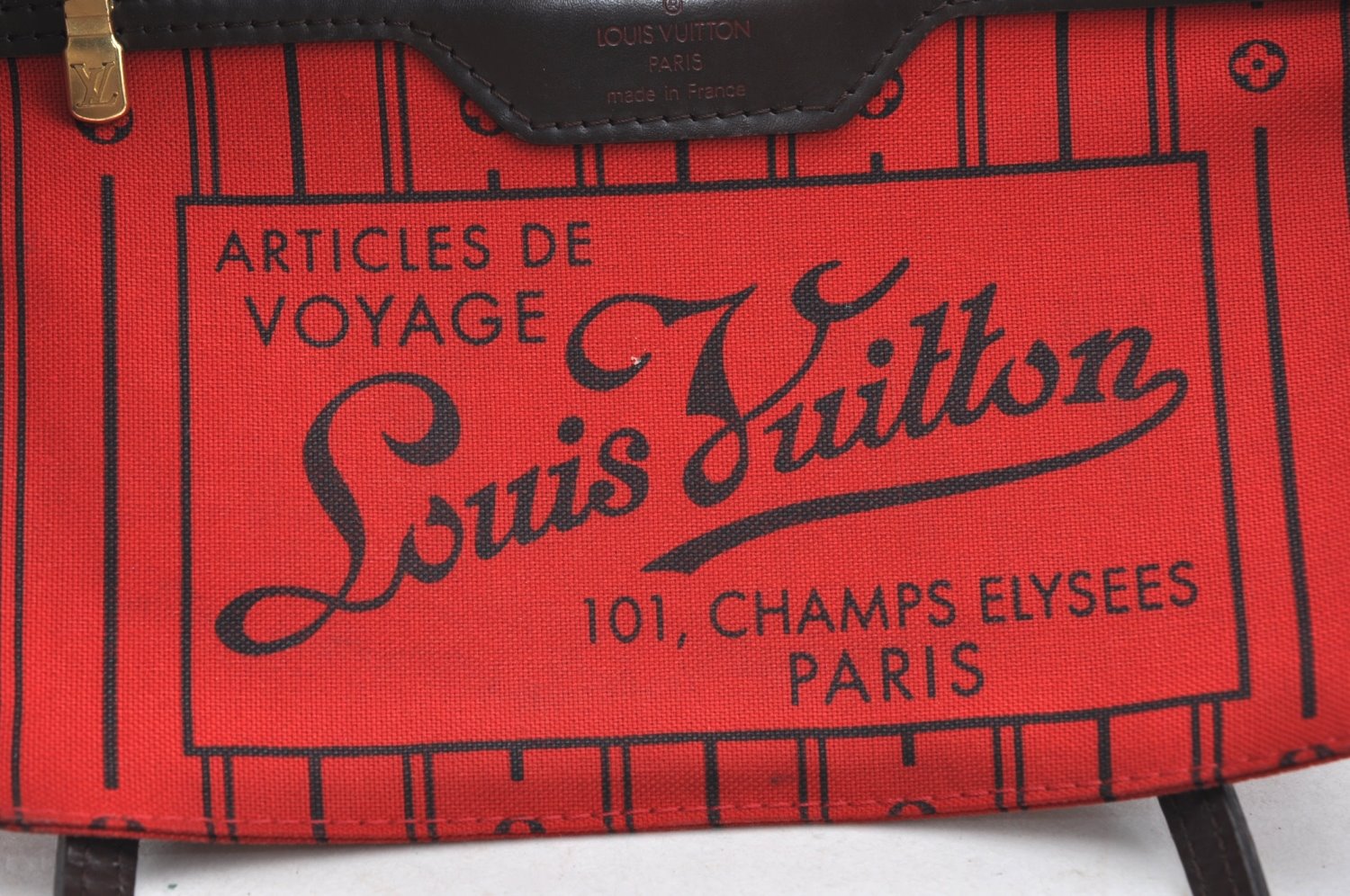 Authentic Louis Vuitton Damier Neverfull PM Shoulder Tote Bag N51109 LV 6460F