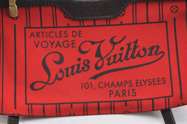 Authentic Louis Vuitton Damier Neverfull PM Shoulder Tote Bag N51109 LV 6460F