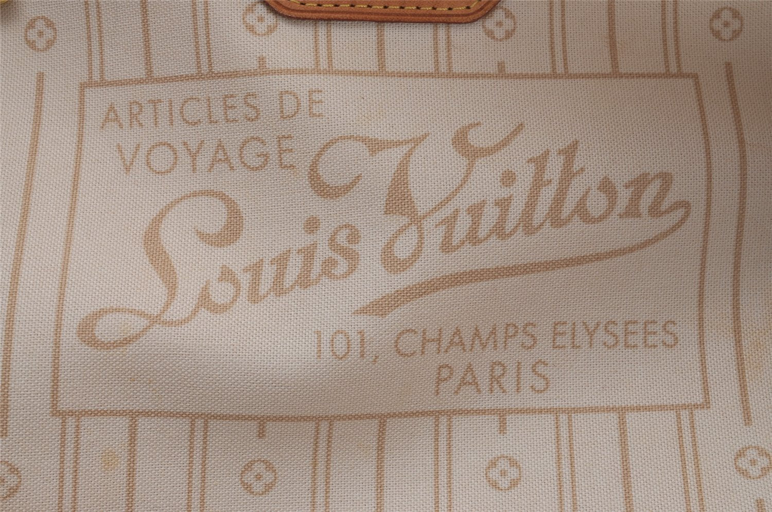 Authentic Louis Vuitton Damier Azur Neverfull MM Tote Bag N51107 LV 6542I