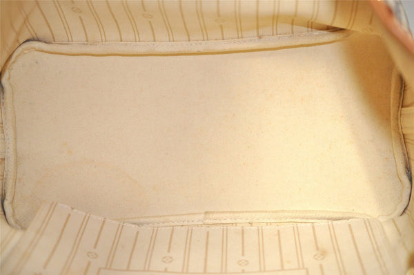 Authentic Louis Vuitton Damier Azur Neverfull MM Tote Bag N51107 LV 6542I