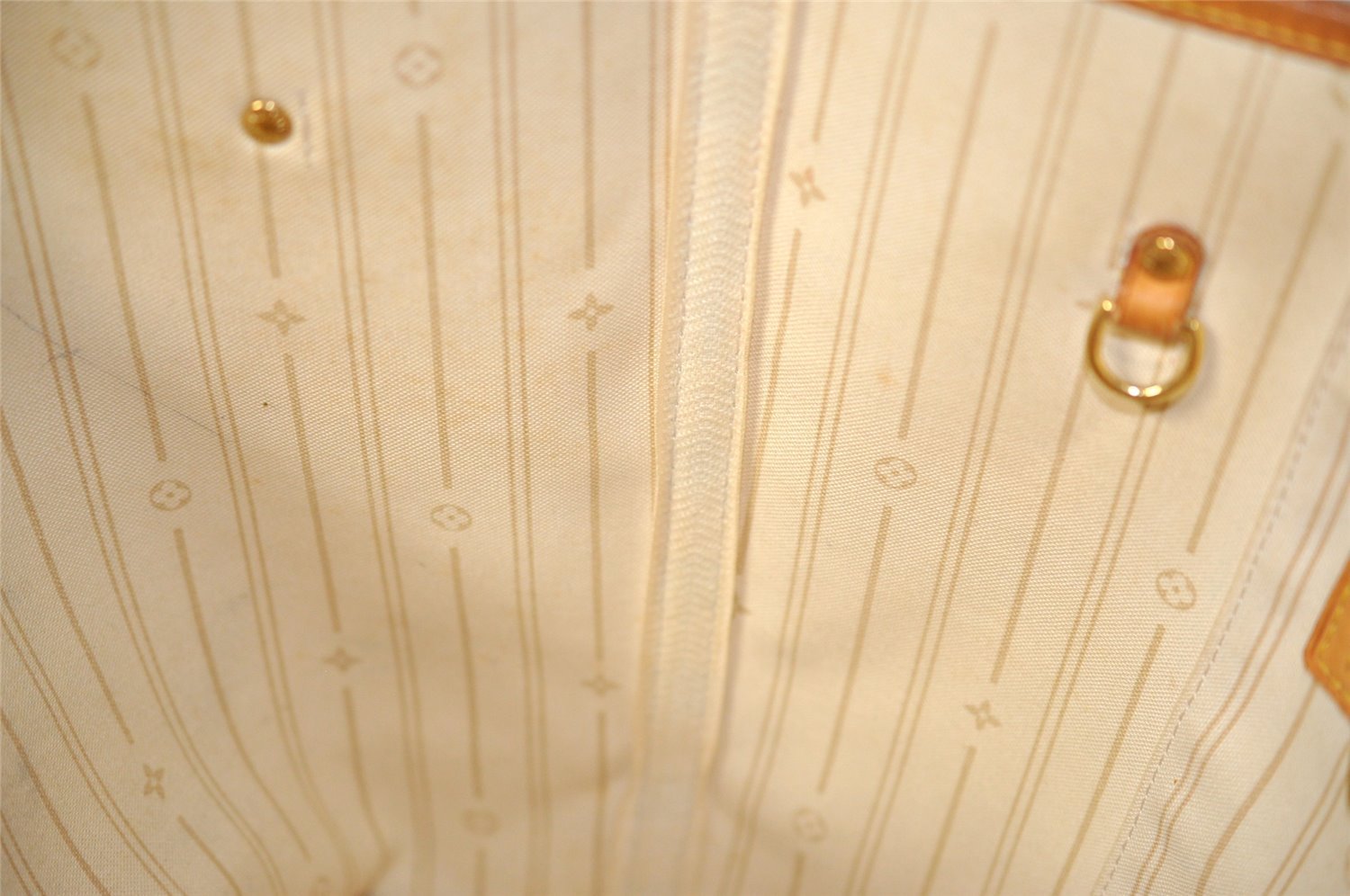 Authentic Louis Vuitton Damier Azur Neverfull MM Tote Bag N51107 LV 6542I