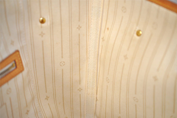 Authentic Louis Vuitton Damier Azur Neverfull MM Tote Bag N51107 LV 6542I