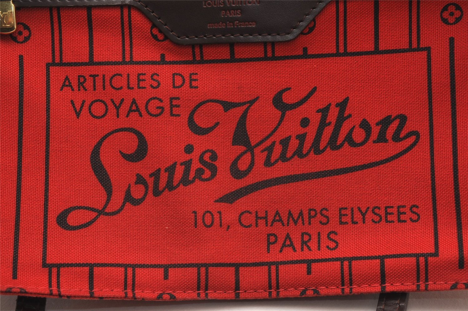 Authentic Louis Vuitton Damier Neverfull PM Shoulder Tote Bag N51109 LV 6583I