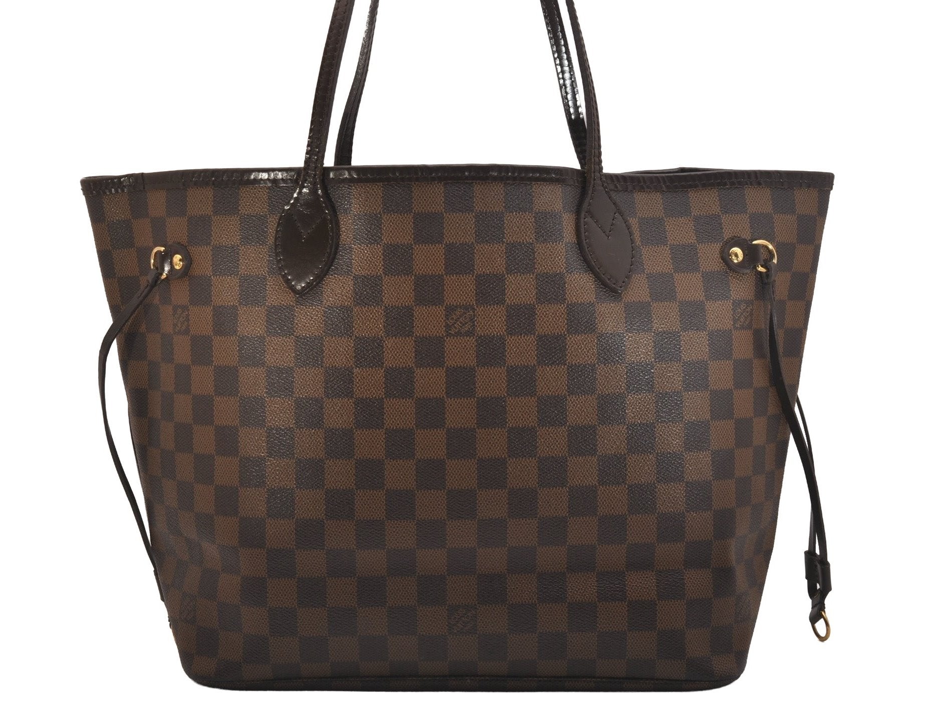 Authentic Louis Vuitton Damier Neverfull MM Shoulder Tote Bag N51105 LV 6781J
