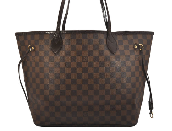Authentic Louis Vuitton Damier Neverfull MM Shoulder Tote Bag N51105 LV 6781J