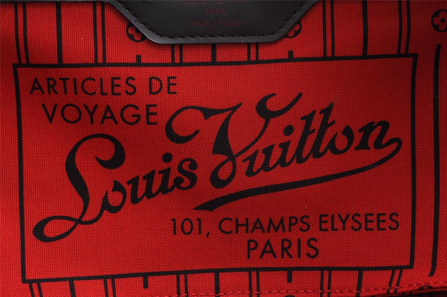 Authentic Louis Vuitton Damier Neverfull PM Shoulder Tote Bag N51109 LV 7011I