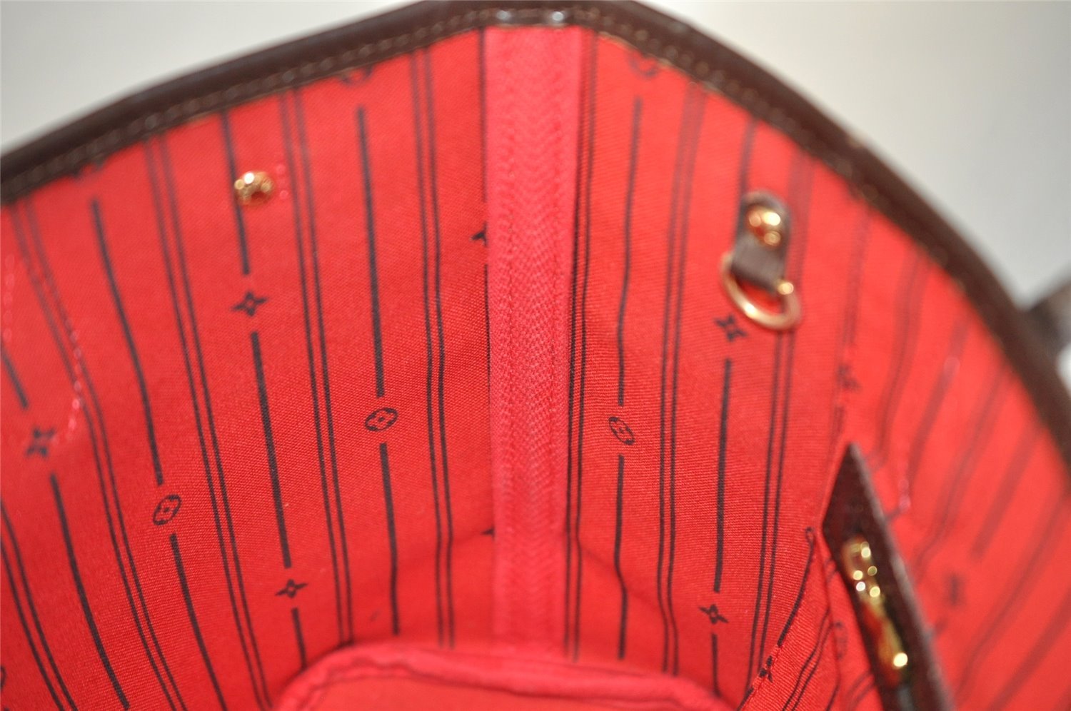 Authentic Louis Vuitton Damier Neverfull PM Shoulder Tote Bag N51109 LV 7011I