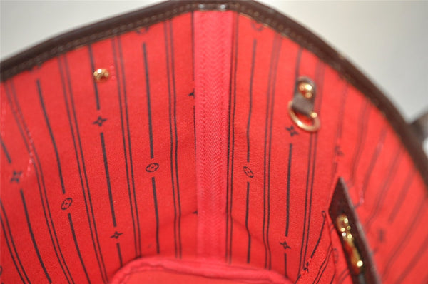 Authentic Louis Vuitton Damier Neverfull PM Shoulder Tote Bag N51109 LV 7011I