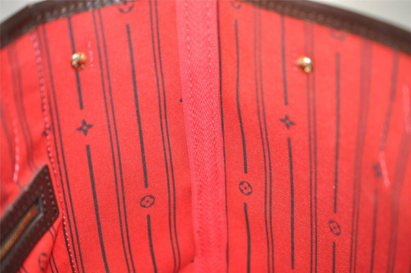 Authentic Louis Vuitton Damier Neverfull PM Shoulder Tote Bag N51109 LV 7011I