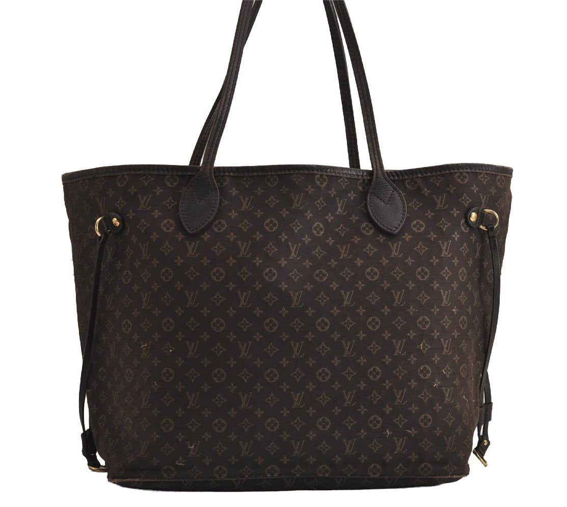 Authentic Louis Vuitton Monogram Idylle Neverfull MM Tote Bag M40513 Brown 7019J