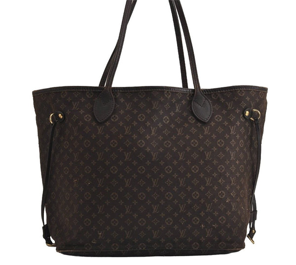 Authentic Louis Vuitton Monogram Idylle Neverfull MM Tote Bag M40513 Brown 7019J
