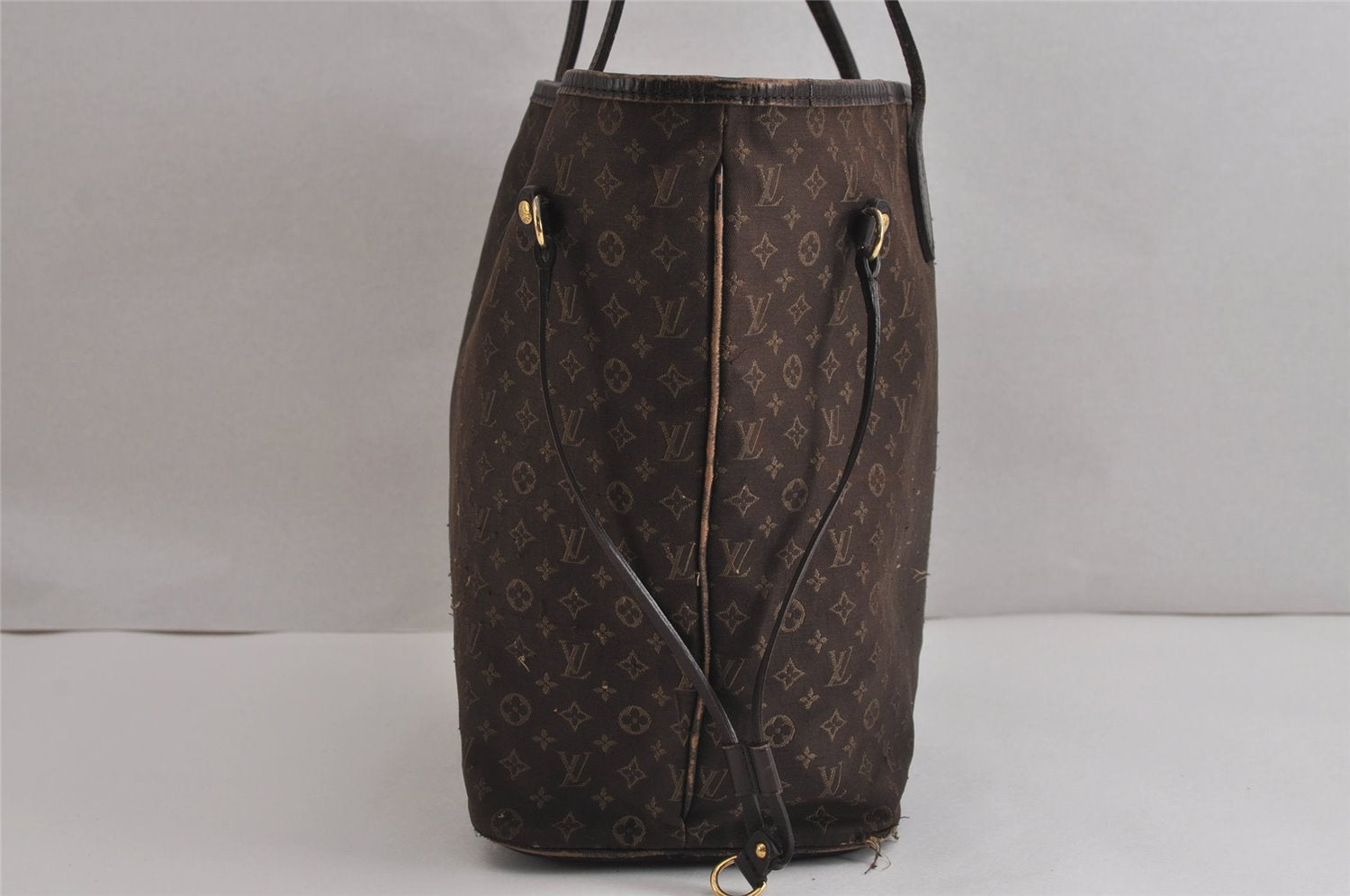 Authentic Louis Vuitton Monogram Idylle Neverfull MM Tote Bag M40513 Brown 7019J