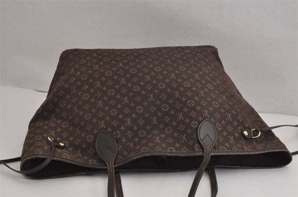 Authentic Louis Vuitton Monogram Idylle Neverfull MM Tote Bag M40513 Brown 7019J