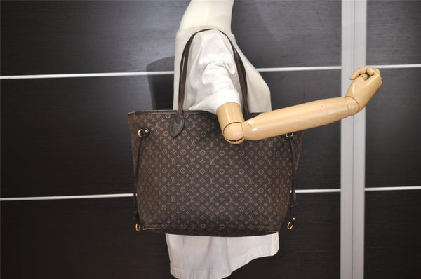 Authentic Louis Vuitton Monogram Idylle Neverfull MM Tote Bag M40513 Brown 7019J