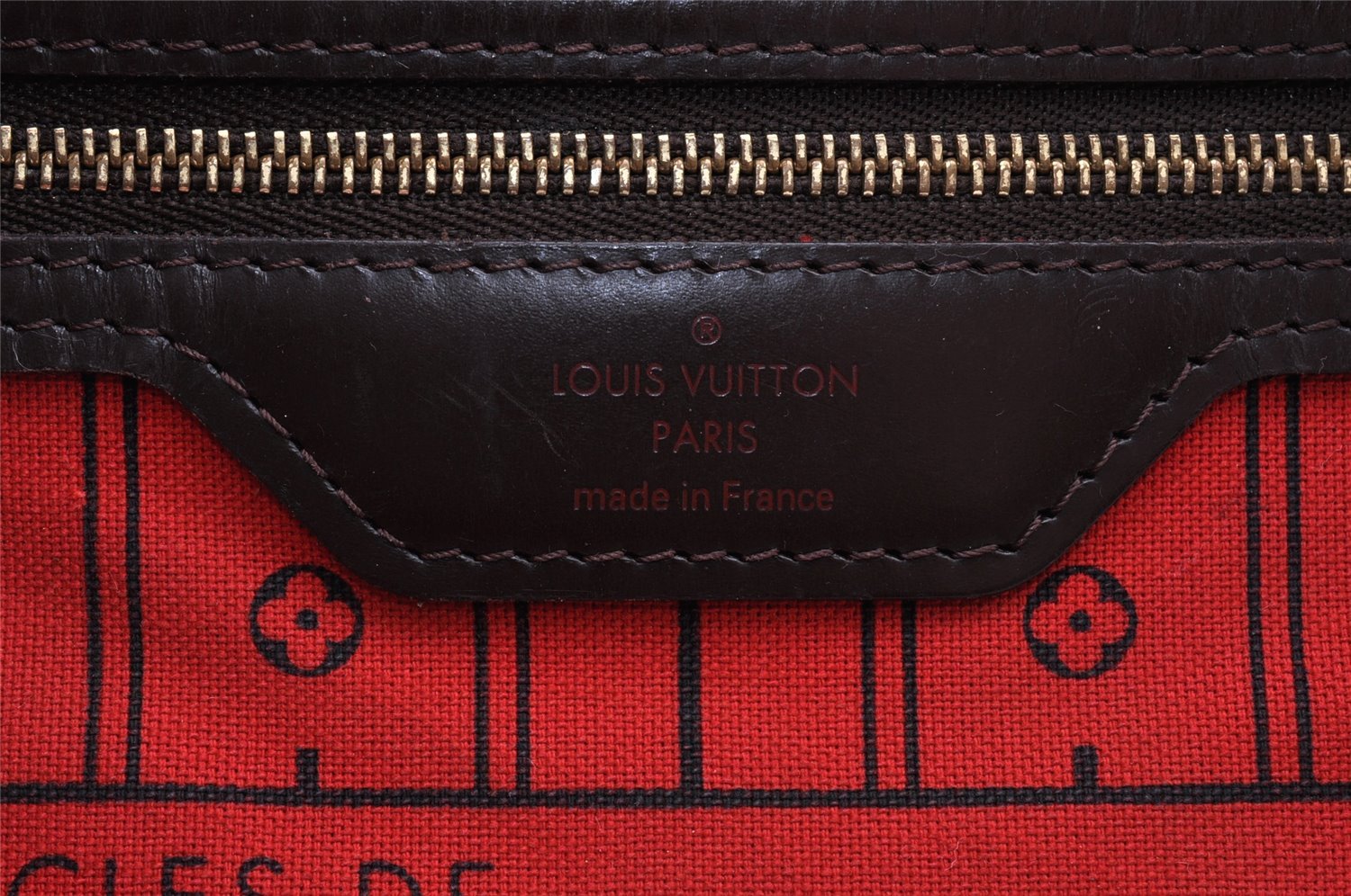 Authentic Louis Vuitton Damier Neverfull MM Shoulder Tote Bag N51105 LV 7025I