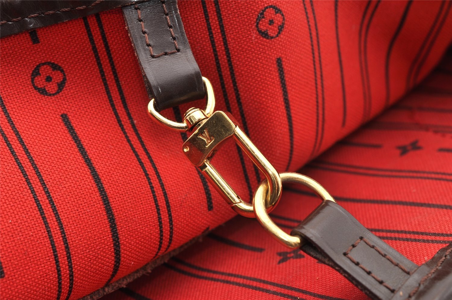 Authentic Louis Vuitton Damier Neverfull MM Shoulder Tote Bag N51105 LV 7025I