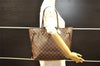 Authentic Louis Vuitton Damier Neverfull MM Shoulder Tote Bag N51105 LV 7025I