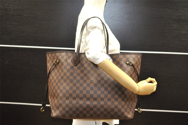 Authentic Louis Vuitton Damier Neverfull GM Shoulder Tote Bag N51106 LV 7205I