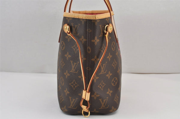 Authentic Louis Vuitton Mon Monogram Initial Neverfull PM Tote Bag LV 7258J