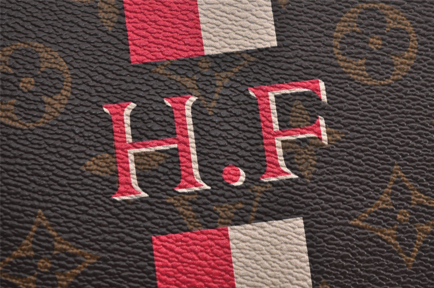 Authentic Louis Vuitton Mon Monogram Initial Neverfull PM Tote Bag LV 7258J