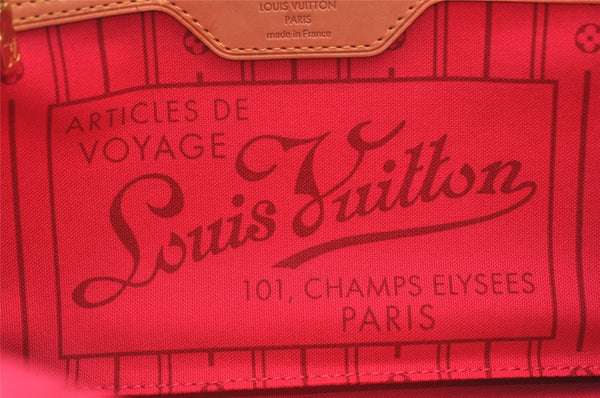 Authentic Louis Vuitton Mon Monogram Initial Neverfull PM Tote Bag LV 7258J