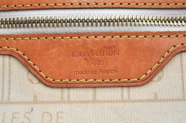 Authentic Louis Vuitton Damier Azur Neverfull PM Tote Bag N51110 LV 9510G