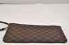 Auth Louis Vuitton Damier Neverfull Pouch Purse Clutch Rose Ballerine Pink 9510J