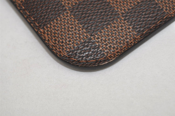 Auth Louis Vuitton Damier Neverfull Pouch Purse Clutch Rose Ballerine Pink 9510J