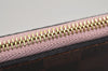 Auth Louis Vuitton Damier Neverfull Pouch Purse Clutch Rose Ballerine Pink 9510J