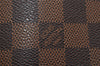 Auth Louis Vuitton Damier Neverfull Pouch Purse Clutch Rose Ballerine Pink 9510J