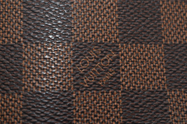 Auth Louis Vuitton Damier Neverfull Pouch Purse Clutch Rose Ballerine Pink 9510J