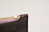 Auth Louis Vuitton Damier Neverfull Pouch Purse Clutch Rose Ballerine Pink 9510J