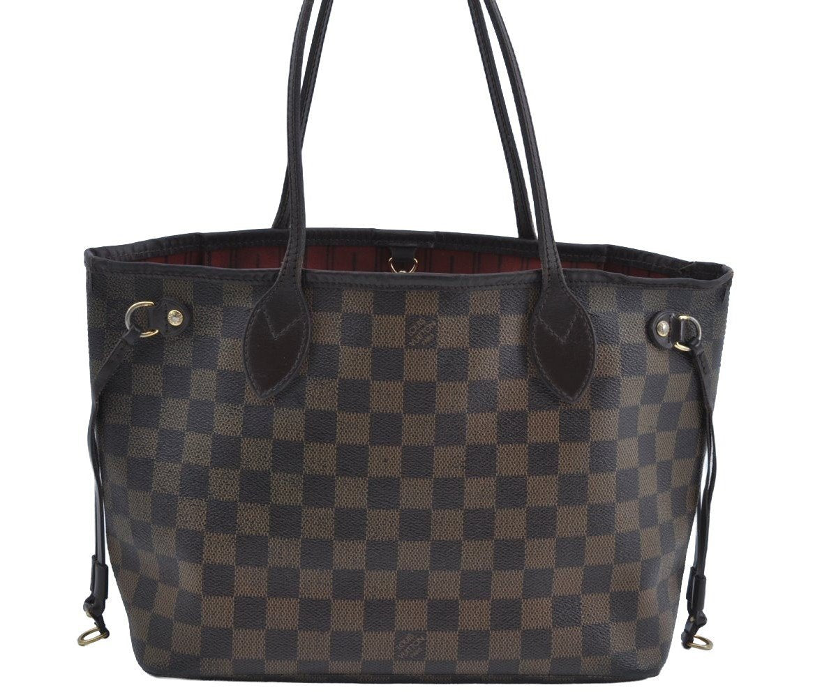 Authentic Louis Vuitton Damier Neverfull PM Tote Bag N51109 LV H5192