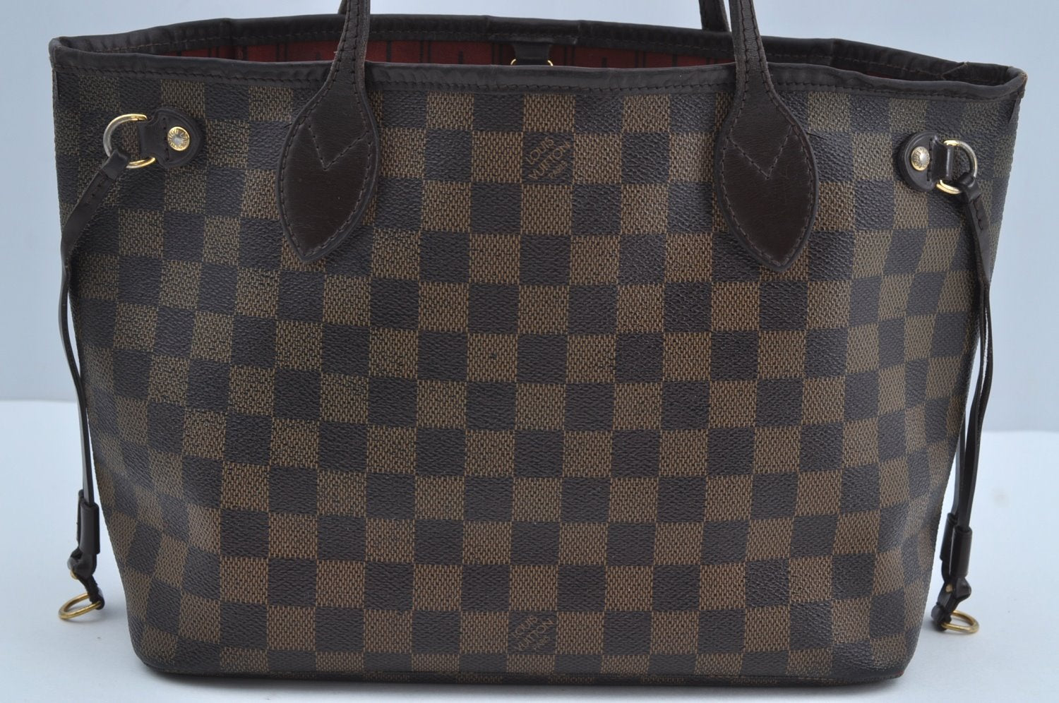 Authentic Louis Vuitton Damier Neverfull PM Tote Bag N51109 LV H5192