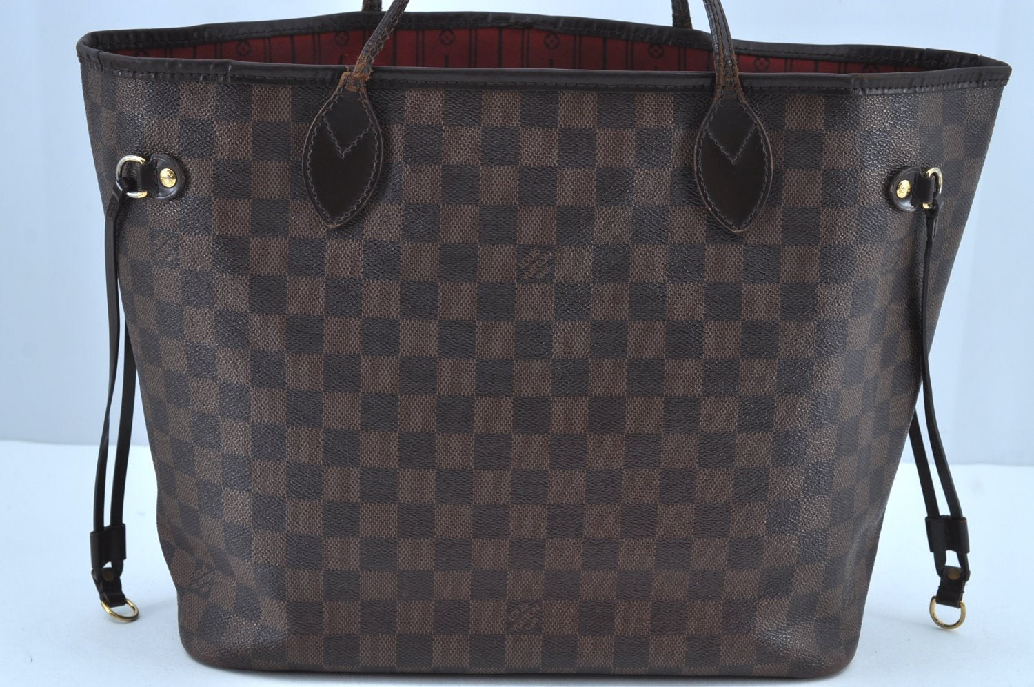 Authentic Louis Vuitton Damier Neverfull MM Shoulder Tote Bag N51105 LV K1602