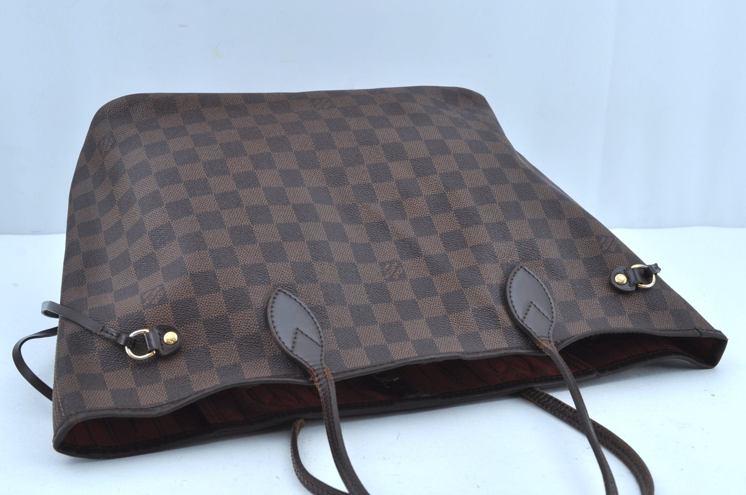 Authentic Louis Vuitton Damier Neverfull MM Shoulder Tote Bag N51105 LV K1602