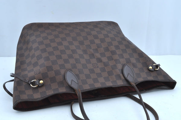 Authentic Louis Vuitton Damier Neverfull MM Shoulder Tote Bag N51105 LV K1602