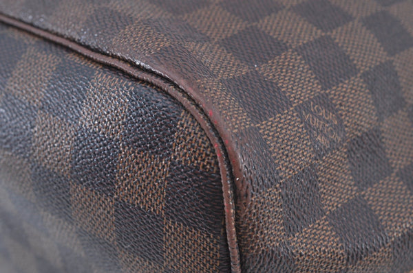 Authentic Louis Vuitton Damier Neverfull MM Shoulder Tote Bag N51105 LV K1602