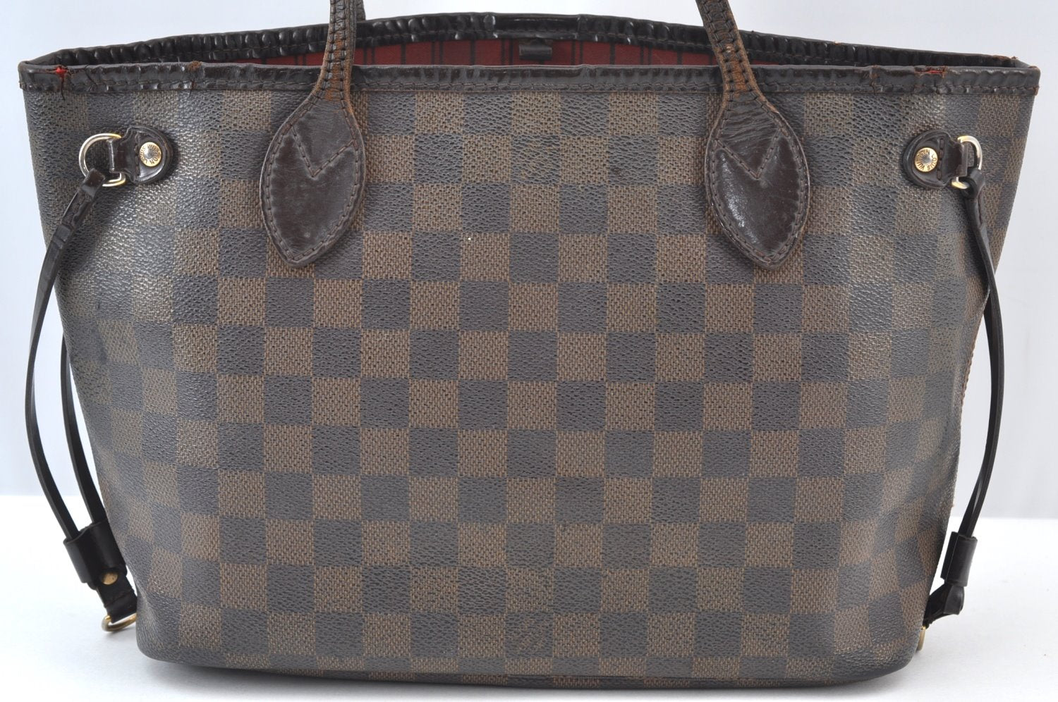 Authentic Louis Vuitton Damier Neverfull PM Shoulder Tote Bag N51109 Lv K2876