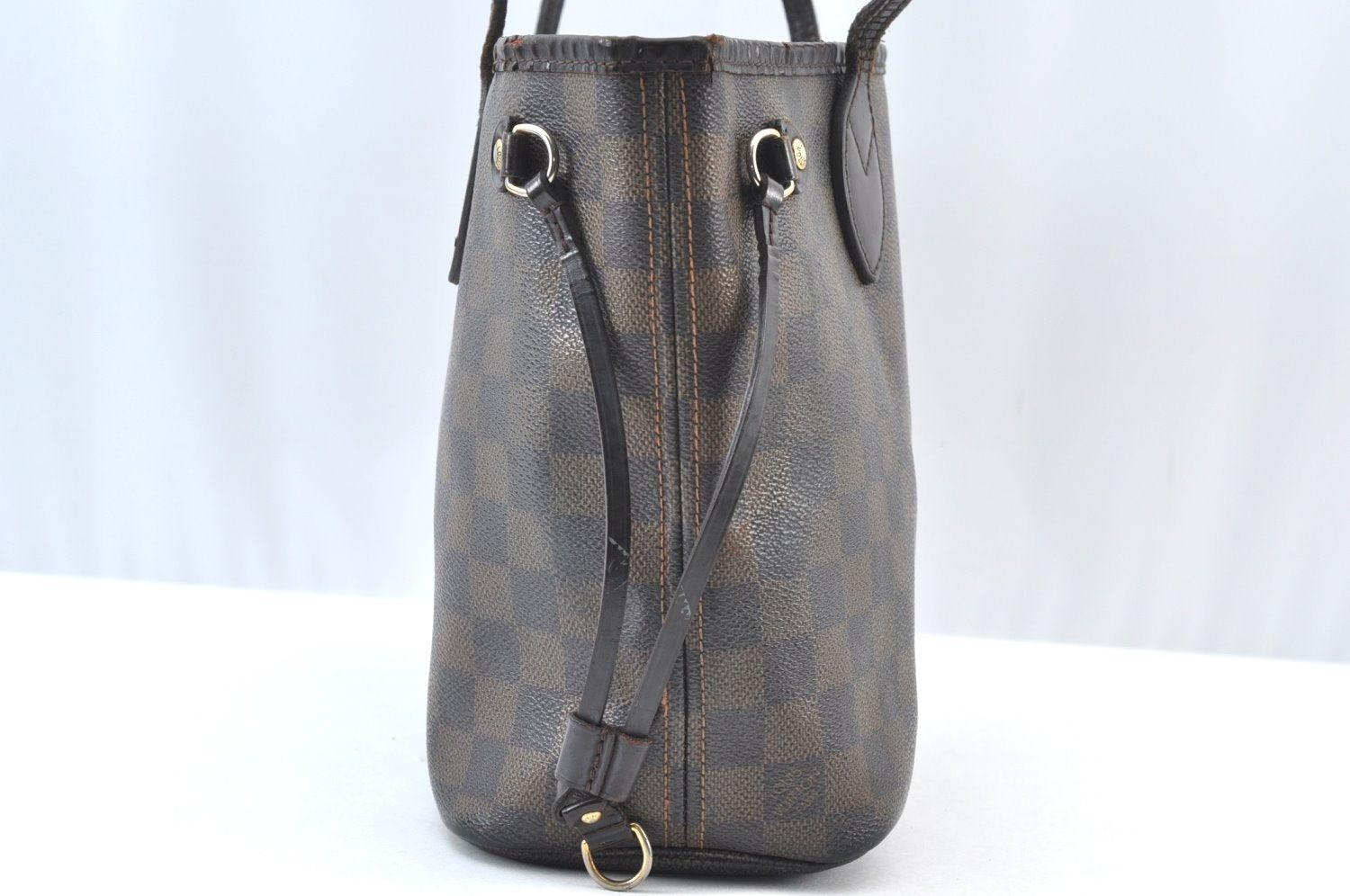 Authentic Louis Vuitton Damier Neverfull PM Shoulder Tote Bag N51109 Lv K2876