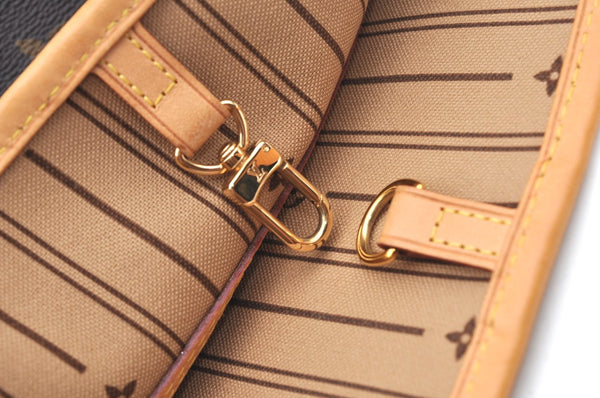 Authentic Louis Vuitton Monogram Neverfull MM Shoulder Tote Bag M40156 LV K4141