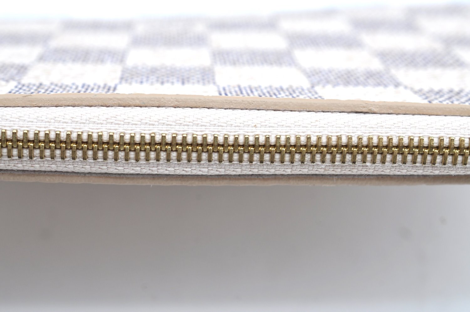 Authentic Louis Vuitton Damier Azur Neverfull Pouch Purse Clutch LV K4385