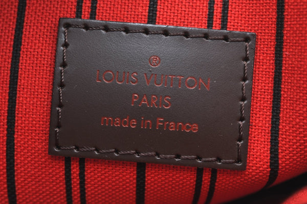 Authentic Louis Vuitton Damier Neverfull Pouch Purse Clutch Bag LV K4386