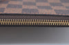 Authentic Louis Vuitton Damier Neverfull Pouch Purse Clutch Bag LV K4387