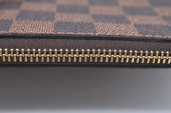 Authentic Louis Vuitton Damier Neverfull Pouch Purse Clutch Bag LV K4387