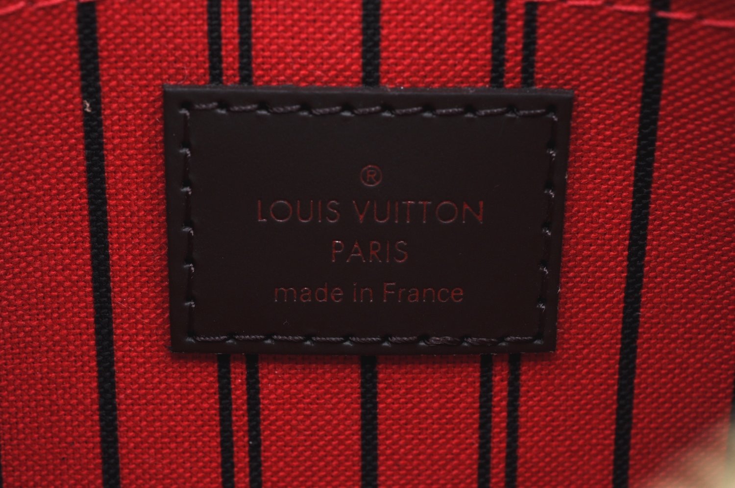 Authentic Louis Vuitton Damier Neverfull Pouch Purse Clutch Bag LV K4387