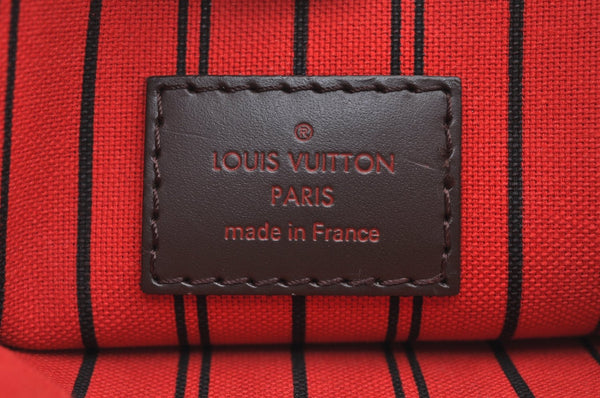 Authentic Louis Vuitton Damier Neverfull Pouch Purse Clutch Bag LV K4388