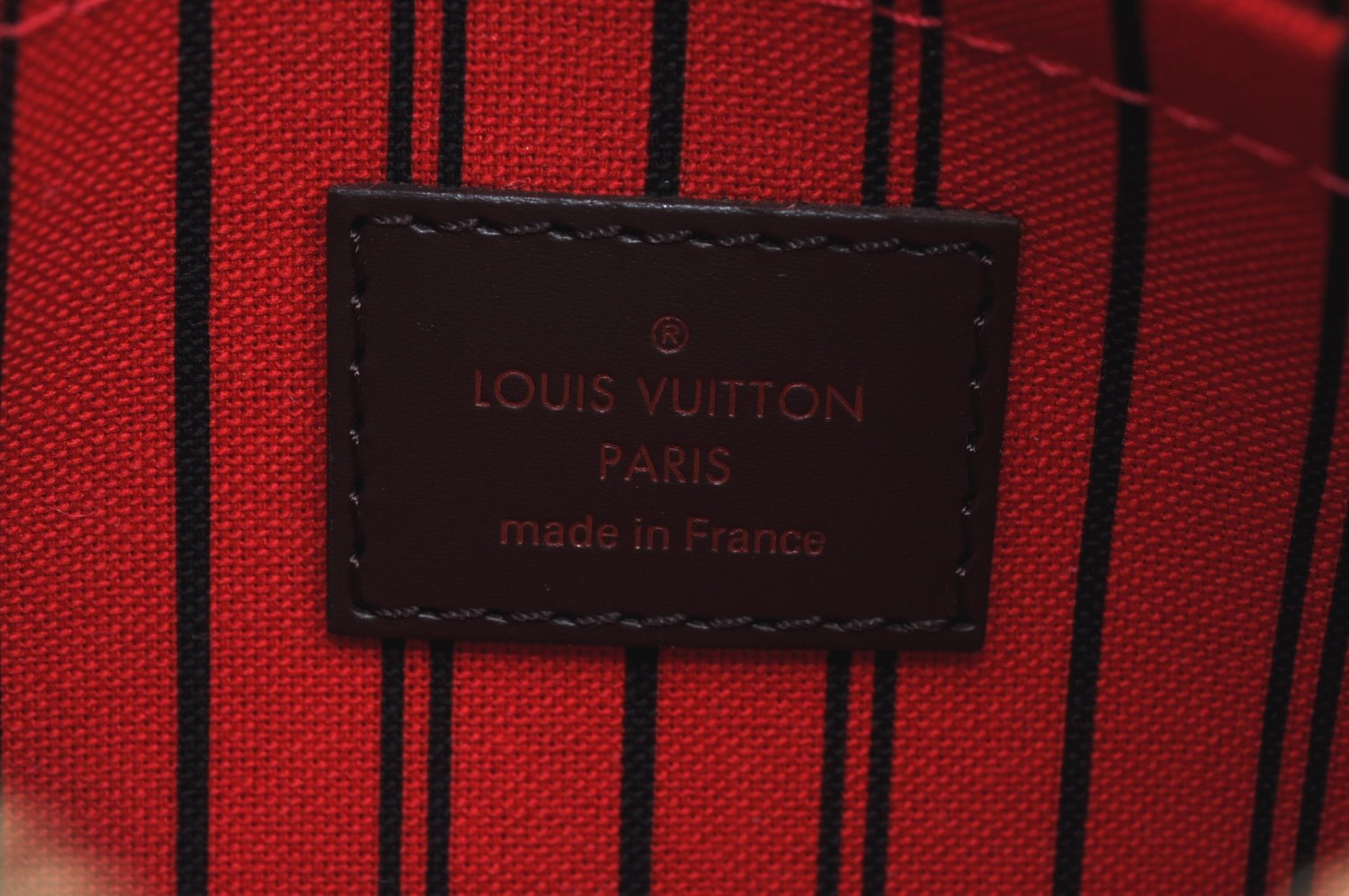 Authentic Louis Vuitton Damier Neverfull Pouch Purse Clutch Bag LV K4390